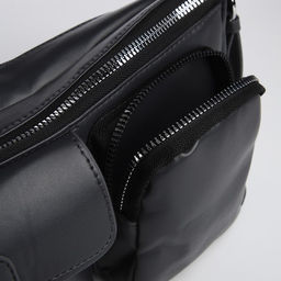 Сумка женская с карманами кожзам, графитный цвет - Nazamok фото 6