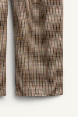 LIMITED EDITION CHECK WOOL SUIT TROUSERS - Zara фото 9