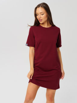 Трикотажное платье LINGEAMO темно-бордовое ВП-05 (28)