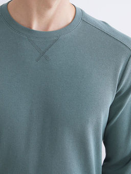 Bisiklet Yaka Erkek Sweatshirt