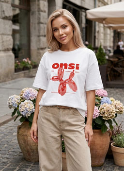 K13534 Футболка OVER SIZE (хлопок) БЕЛЫЙ