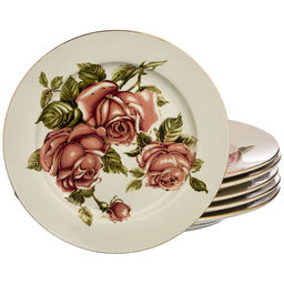 НАБОР ПОДСТАНОВОЧНЫХ ТАРЕЛОК 6 ШТ.КОРЕЙСКАЯ РОЗА, ДИАМЕТР 25 СМ.