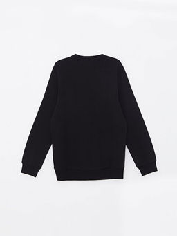 Bisiklet Yaka Uzun Kollu Bask?l? Erkek Sweatshirt - Waikiki фото 2