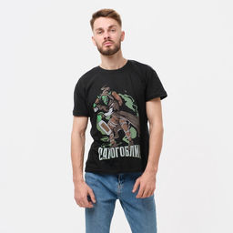 Футболка мужская «Самогоблин», размер 56, хлопок 100%, чёрная