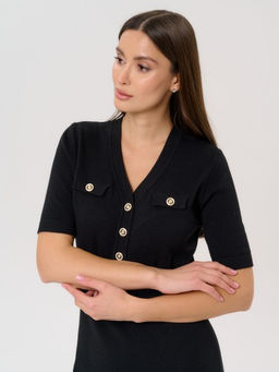 Платье женское ZZ-03007 black - Eleganzza фото 6