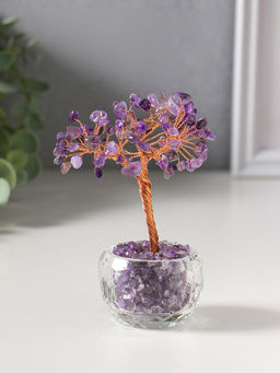 Сувенир "Дерево в стекле" 81 камень 5,5х5,5х12,5 см