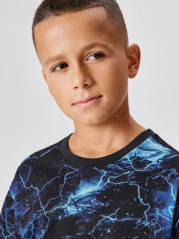 ACOOLA / Футболка детская для мальчиков Gillan холодный синий принт