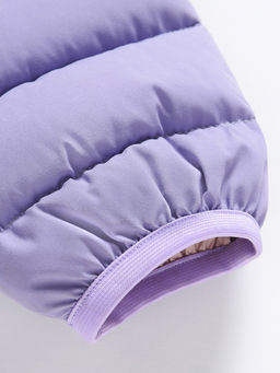 Куртка женская стёганая с капюшоном с графеновой подкладкой сиреневого цвета 9624_1Sn