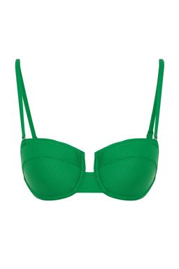 Yesil Balenli Dokulu Bikini Ustu TBESS23BU00278