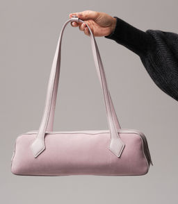 Сумка багет на плечо Deboro 31129 розовый дым