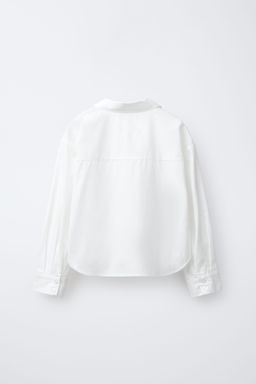 CROPPED SHIRT WITH JEWEL BOWS - Zara фото 2