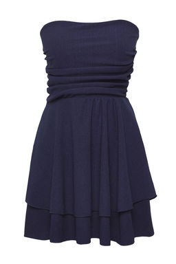 Lacivert Straplez Skater/Belden Ac?lan Fitilli Esnek Mini Orme Elbise TWOSS25EL00667 - Trendyolmilla фото 5