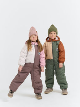 Комбинезон демисезонный Колор блок Мокко