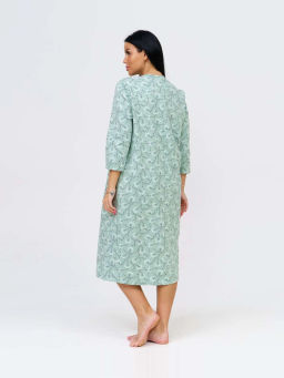 Ночная сорочка женская, цвет зеленый белый