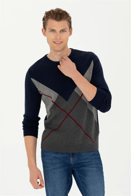 U. S. Polo Assn / Мужской темно-синий свитер - U.s. polo assn фото 3