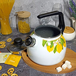 Чайник для плиты 3,0л 1RС12 Limon белосн. со свистком. - Стальэмаль фото 3