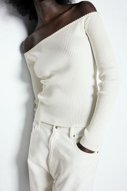 Top off-the-shoulder con cuentas - H&m фото 2