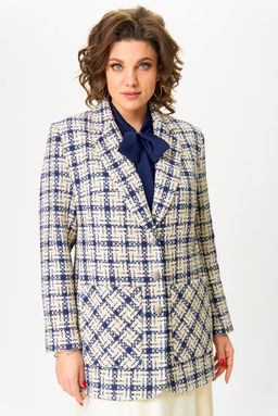 Жакет ANDINA CITY 4010-25 молочный/синий