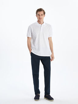 Polo Yaka K?sa Kollu Desenli Pike Erkek Ti??rt