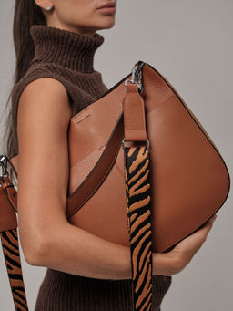 Сумка кожаная на плечо Azaro 30868 коричневый