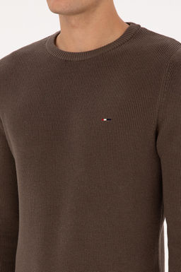 Erkek Slim Fit Bisiklet Yaka Vizon Basic Kazak - U.s. polo assn фото 7