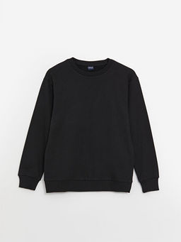 Bisiklet Yaka Basic Uzun Kollu Erkek ?ocuk Sweatshirt