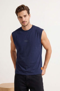 TRENDYOL MAN Siyah Oversize/Genis Kesim Kabar?k Yaz? Bask?l? Etiketli T-Shirt/Atlet TMNSS24AL00005 - Trendyolmilla фото 27