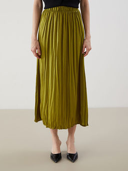 Beli Lastikli Pileli Etek