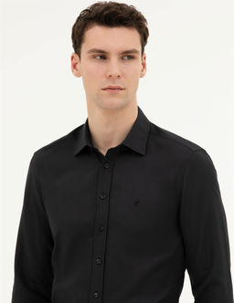 Siyah Slim Fit Uzun Kollu G_mlek