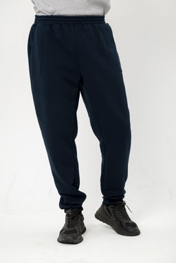 Брюки мужские на резинке из футера 3-х нитка Джокер Тёмно-синий - Амадэль фото 4