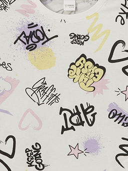 Bisiklet Yaka K?z ?ocuk ?ortlu Pijama Tak?m?