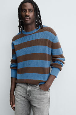 STRIPED PURL KNIT SWEATER - Zara фото 7