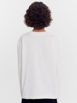 Лонгслив для мальчиков бело-бежевый с печатью - Mark formelle фото 4