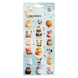 Наклейки гелевые "Cute Pets" (MS_66395, MESHU) 10*23см