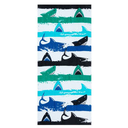 Полотенце LoveLife Акулы 70х140 см, велюр/махра 340гр/м2, 100% хлопок  фото 2