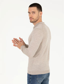 Ta_ Slim Fit Polo Yaka Y_n Kar___ml_ Basic Triko Kazak