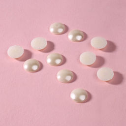 Цена за 3 шт. Стразы термоклеевые «Жемчуг», d=12 мм, 20 шт.