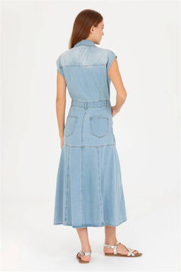 U. S. Polo Assn Женское синее джинсовое платье - U.s. polo assn фото 12