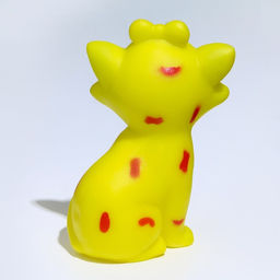 Игрушка пищащая Кошечка для собак, 10 см, жёлтая - Пижон фото 4