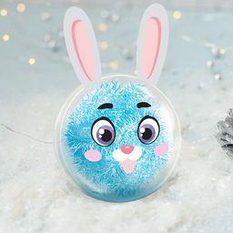 Ёлочный шар - персонаж своими руками на новый год «Зайка», набор для творчества