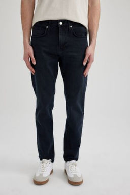 Slim Tapered Fit Dar Kal?p Normal Bel Daralan Paca Jean Pantolon