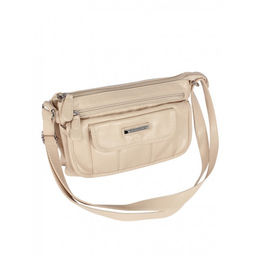 Сумка женская искусственная кожа Guecca-120, 3 отд, плечевой ремень, св. бежевый SALE 264067