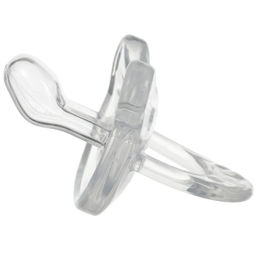 Соска - пустышка цельносиликоновая ортодонтическая Крошка Я «Мишка», от 0 мес., прозрачный