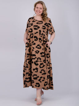 Платье "Диона 7" кофе, трикотаж