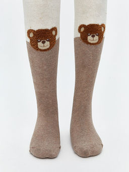 Ay? Teddy Desenli K?z ?ocuk K?lotlu ?orap