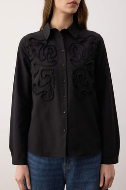 Beyaz Dokulu Oversize Dokuma Gomlek TWOAW26GO00019 - Trendyolmilla фото 10