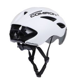 Шлем велосипедный с визором COMIRON. Цвет: White. Размер: L (58-62см) / MX-100T / уп 12 - ГалеонТрейд фото 10