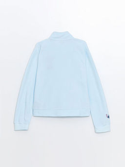 Stitch Bask?l? Polar K?z ?ocuk Fermuarl? Sweatshirt