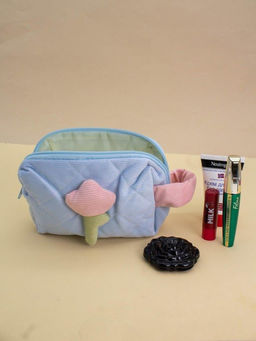 Косметичка-пенал "Flower" blue, 20*12,5*8,5 см