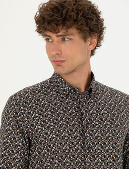 Siyah Slim Fit Uzun Kollu G_mlek - Pierre cardin фото 2